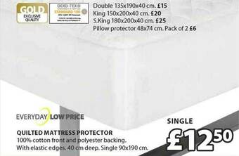 JYSK Quilted Mattress Protector offer