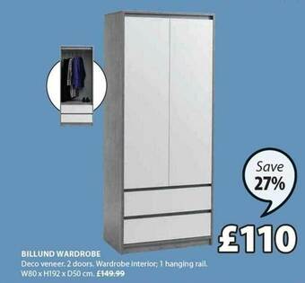 JYSK Billund Wardrobe offer