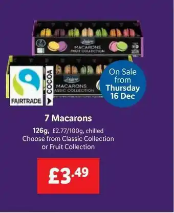 Lidl 7 Macarons Chilled Choose From Classic Collection Or Fruit Collection offer