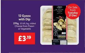 Lidl 12 Gyoza With Dip offer