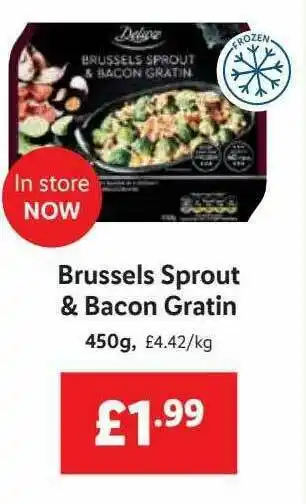 Lidl Brussels Sprout & Bacon Gratin offer