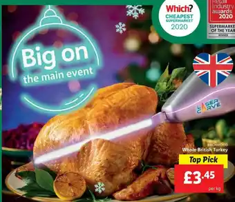 Lidl Birchwood Whole British Turkey offer