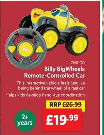 Lidl Chicco Billy Bigwheels Remote-controlled Car offer