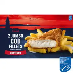 Iceland Iceland 2 Jumbo Battered Cod Fillets 410g offer