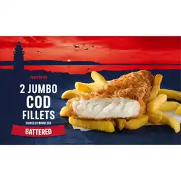 Iceland Iceland 2 Jumbo Battered Cod Fillets 410g offer