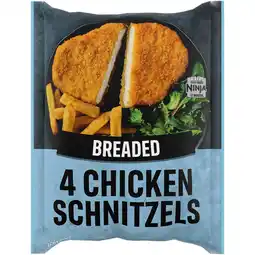Iceland Iceland 4 Breaded Chicken Schnitzels 500g offer