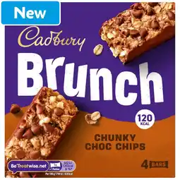 Morrisons Cadbury Brunch Chocolate Chip Cereal Bars 4x28g offer