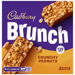 Morrisons Cadbury Brunch Peanut Cereal Bars 4x28g offer