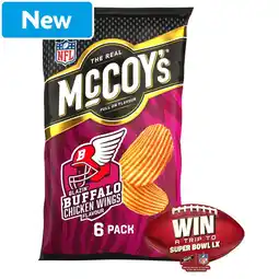 Morrisons McCoy's Blazin' Buffalo Chicken Wings Crisps 6 Pack offer