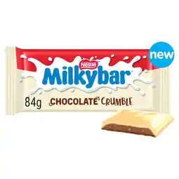 Morrisons Milkybar Chocolate Crumble White Chocolate Bar 84g offer