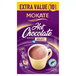 Iceland Mokate Hot Chocolate Drink Milky with Magnesium 10 x 18g (180g) offer