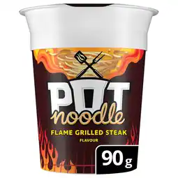 Iceland Pot Noodle Standard Pot Flame Grilled Steak 90 g offer