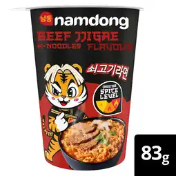 Tesco Namdong Beef Jjigae Instant Noodle Pot 83g offer