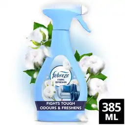 Tesco Febreze Fabric Refresher Cotton Fresh 385ml offer