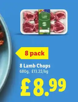 Lidl 8 Lamb Chops offer