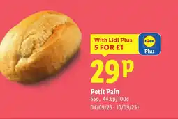 Lidl Petit Pain offer