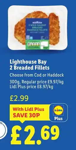 Lidl Lighthouse Bay 2 Breaded Fillets offer
