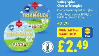 Lidl Valley Spire Cheese Triangles offer