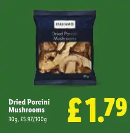 Lidl ITALIAMO Dried Porcini Mushrooms offer