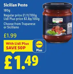 Lidl ITALIAMO Sicilian Pesto offer