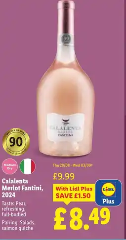 Lidl Calalenta Merlot Fantini,2024 offer