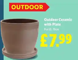 Lidl Outdoor Ceramic with Plate offer