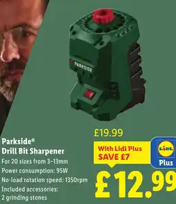 Lidl Parkside Drill Bit Sharpener offer