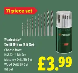 Lidl Parkside Drill Bit or Bit Set offer