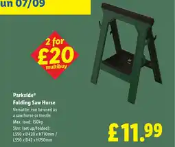 Lidl Parkside Folding Saw Horse offer