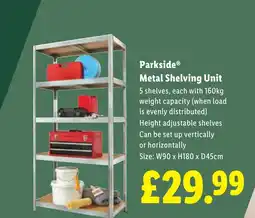 Lidl Parkside Metal Shelving Unit offer