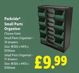 Lidl Parkside Small Parts Organiser offer