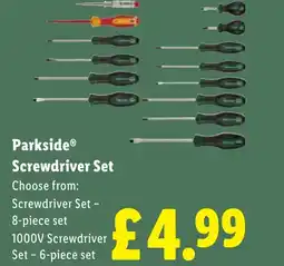 Lidl Parkside Screwdriver Set offer