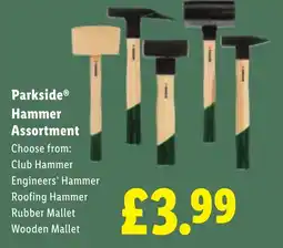 Lidl Parkside Hammer Assortment offer