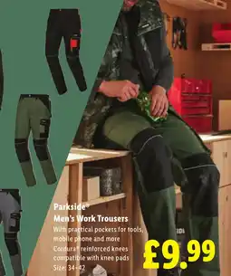 Lidl Parkside Men's Work Trousers offer
