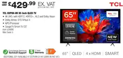Costco TCL 65P8K-UK 65 Inch QLED TV offer