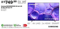 Costco Samsung UE85U8000FKXXU 85 Inch LED 4K Ultra HD Smart TV offer