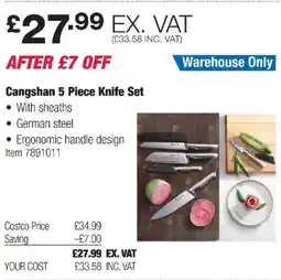 Costco Cangshan 5 Piece Knife Set offer
