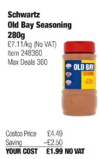 Costco Schwartz Old Bay Seasoning offer