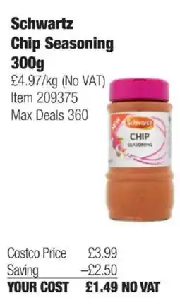 Costco Schwartz Chip Seasoning offer