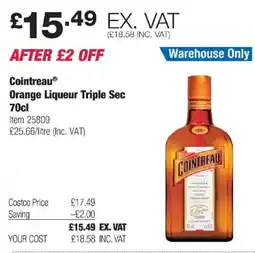 Costco Cointreau Orange Liqueur Triple Sec offer