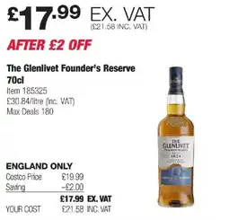 Costco The Glenlivet Founder's Reserve offer