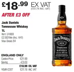 Costco Jack Daniels Tennessee Whiskey offer