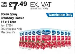 Costco Ocean Spray Cranberry Classic offer