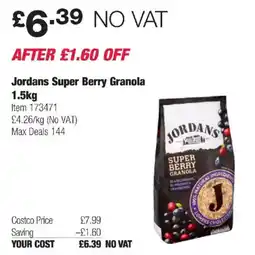 Costco Jordans Super Berry Granola offer