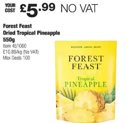 Costco Forest Feast Dried Tropical Pineapple offer