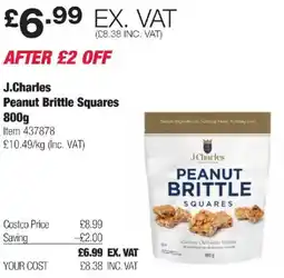 Costco J.Charles Peanut Brittle Squares offer