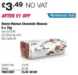 Costco Bonne Maman Chocolate Mousse offer