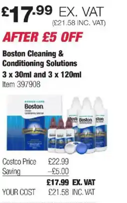 Costco Boston Cleaning & Conditioning Solutions offer