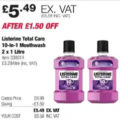 Costco Listerine Total Care 10-in-1 Mouthwash offer