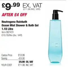 Costco Neutrogena Rainbath Ocean Mist Shower & Bath Gel offer